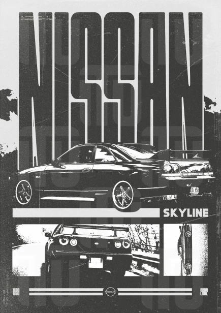 Plakat "Nissan Skyline"