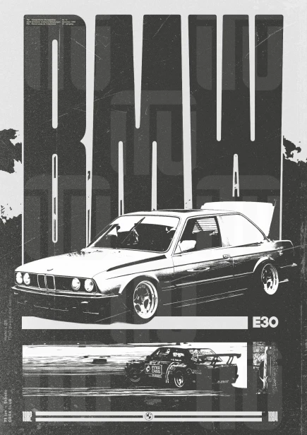 Plakat "BMW E30"