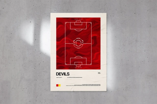Plakat ,,Czerwone Diabły"