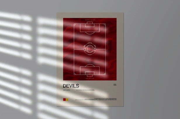 Plakat ,,Czerwone Diabły"