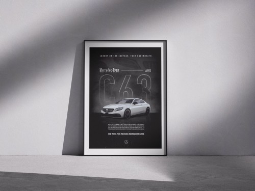 Plakat „Mercedes AMG C63"