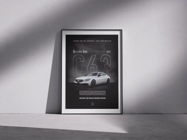Plakat „Mercedes AMG C63"