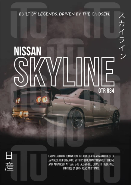 Obraz „Nissan Skyline GTR R34"