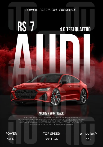 Plakat „Audi RS7"